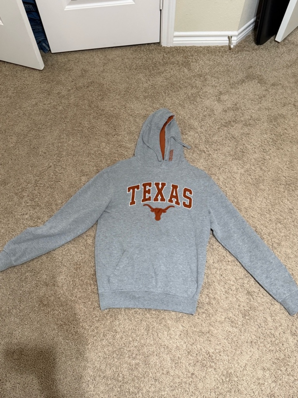 Colosseum Texas Longhorns Gray Hoodie with Orange Logo